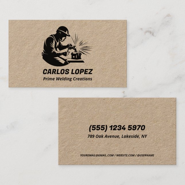 Svetsning, Professionell Visitkort (Fram/baksida)