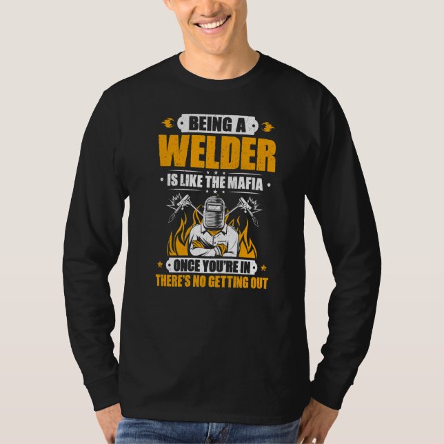 Svetsning som maffians walder t shirt (Framsida)