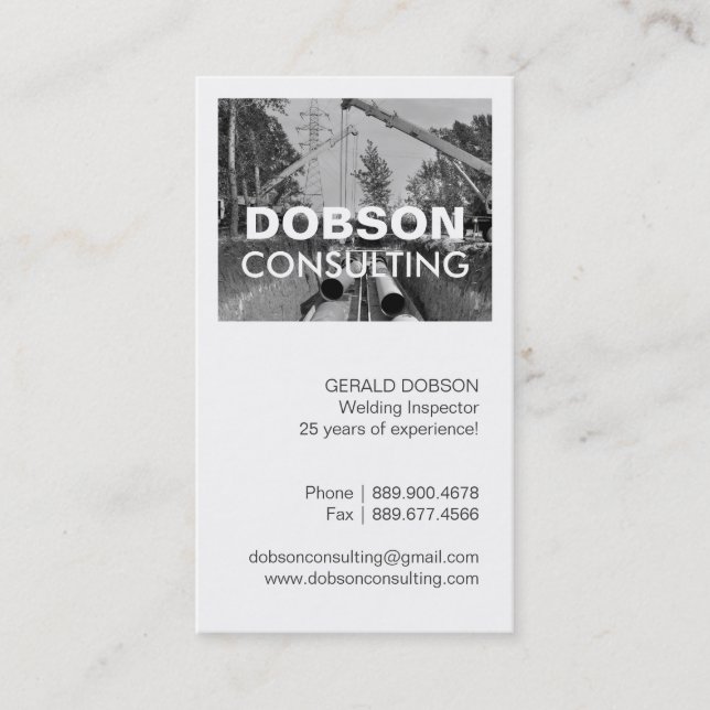 Svetsninginspektör visitkort Visitkort (Framsida)