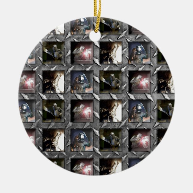 Svetsningmönster Julgransprydnad Keramik (Framsidan)