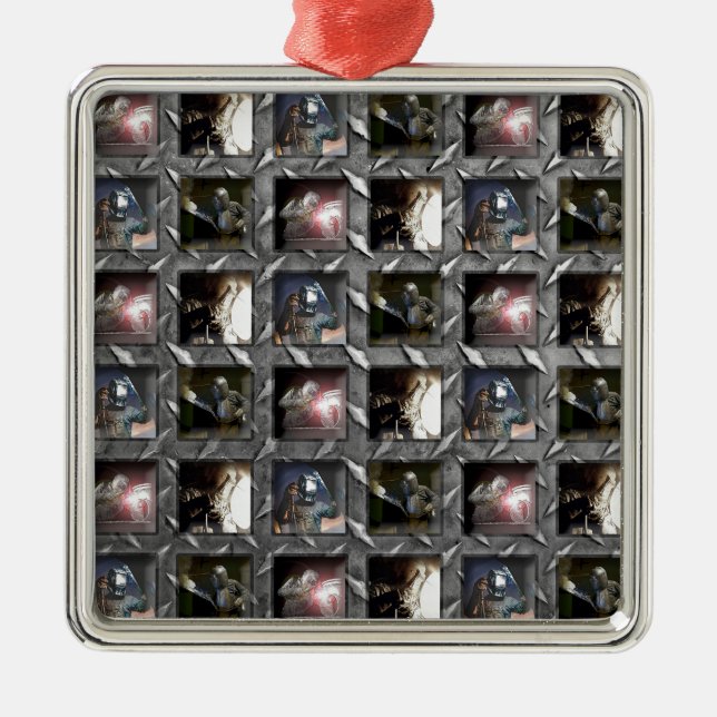 Svetsningmönster Julgransprydnad Metall (Framsidan)