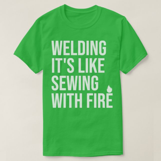 Svetsningskvot Svetsning med brand T Shirt (Design framsida)