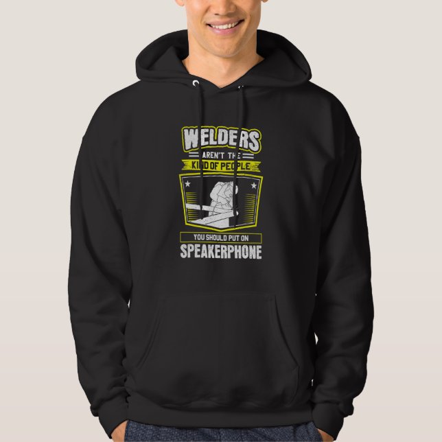 Svetsskydd för högtalartelefon hoodie (Framsida)
