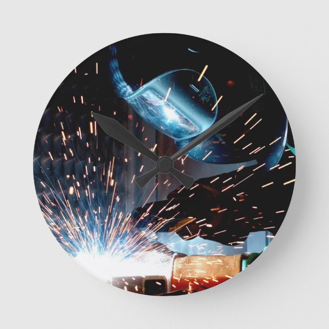 Svetssparkar Rund Klocka (Framsida)