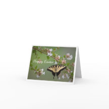 Svetsvansande smörflygskort Påsk