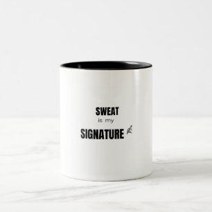 Svett Är Min Signatur Powerlifting Gym Motivation Två-Tonad Mugg