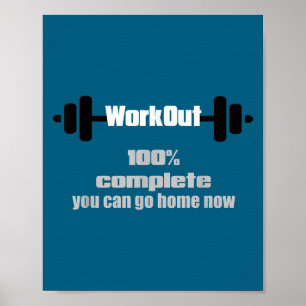 Svettaktiverad Motiverande Träningskomplett Gym Poster