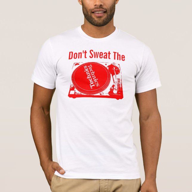 Svettas inte teknikerna tee shirt (Framsida)