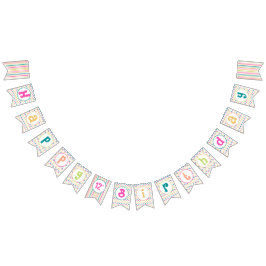 Svettbuntningsbanderoll för färgämnet födelsedagss vimplar