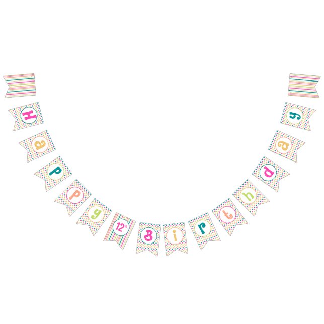 Svettbuntningsbanderoll för färgämnet födelsedagss vimplar (Alla)