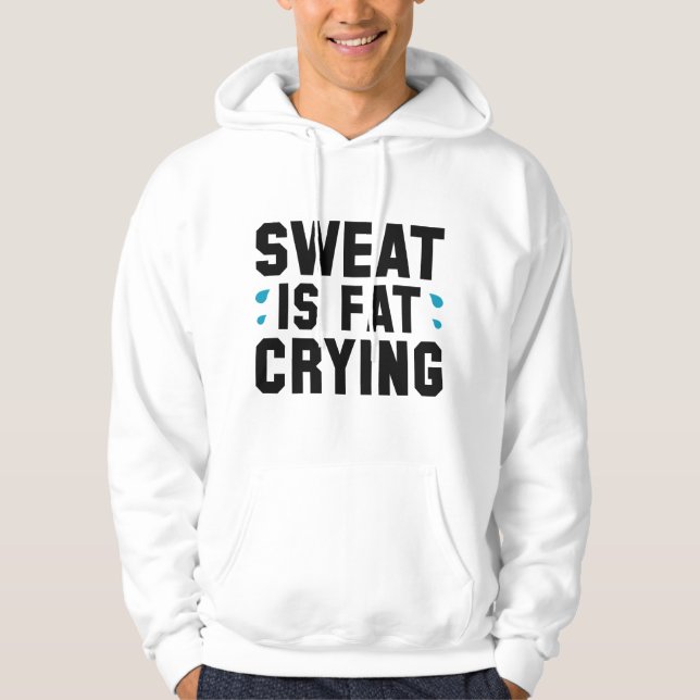 Svetter Gråter Tjock Hoodie (Framsida)