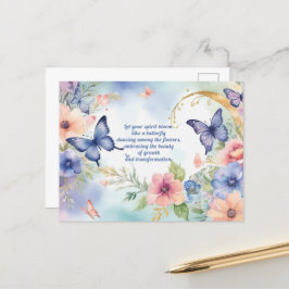 Svettig Blommigt Butterfly Art Timless Beauty Vykort