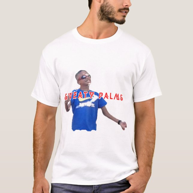 Svettig handflatanskjortamanar tee shirt (Framsida)