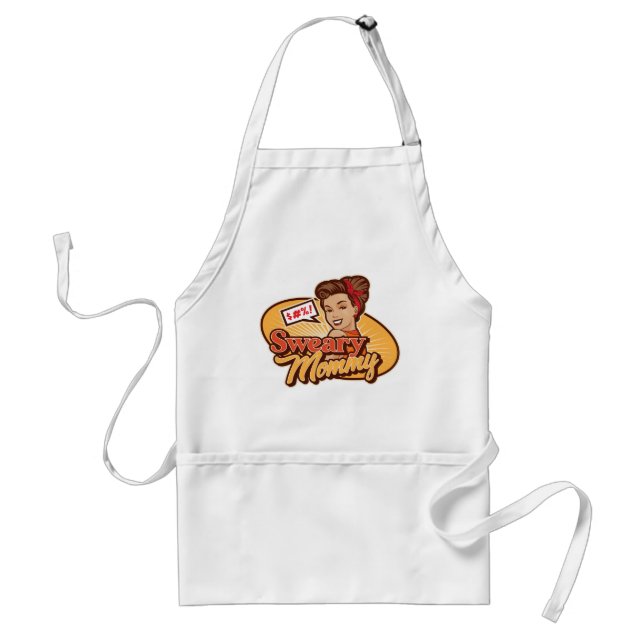 Svettig Mamma Classic-Logotyp Apron Förkläde (Framsidan)