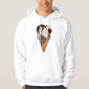 Svettlig, klassisk skullkräm hoodie