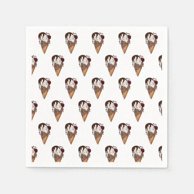 Svettlig, klassisk skullkräm pappersservett (Framsidan)