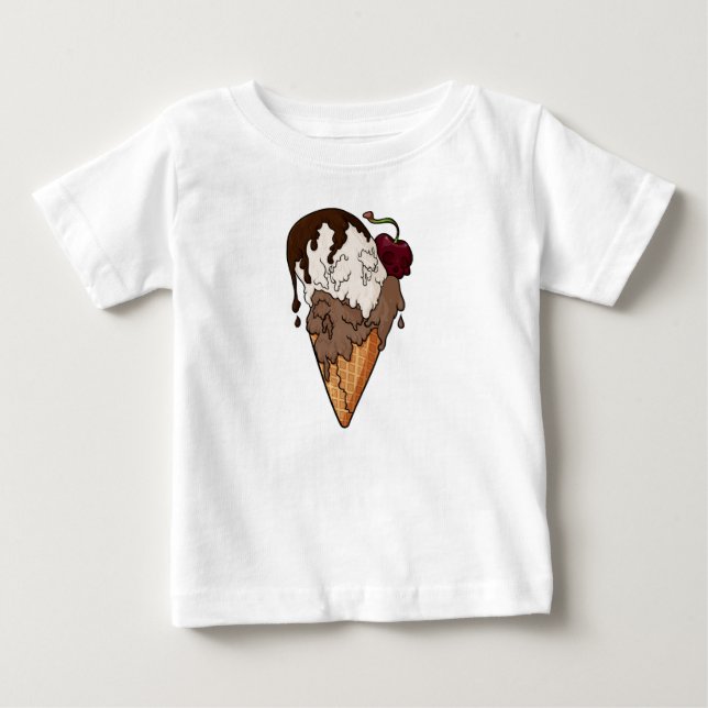 Svettlig, klassisk skullkräm t shirt (Framsida)