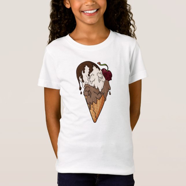 Svettlig, klassisk skullkräm t shirt (Framsida)