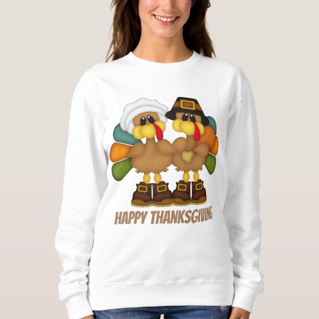 Svettskjorta för kalkonkalkoner av Thanksgiving T Shirt (Framsida)