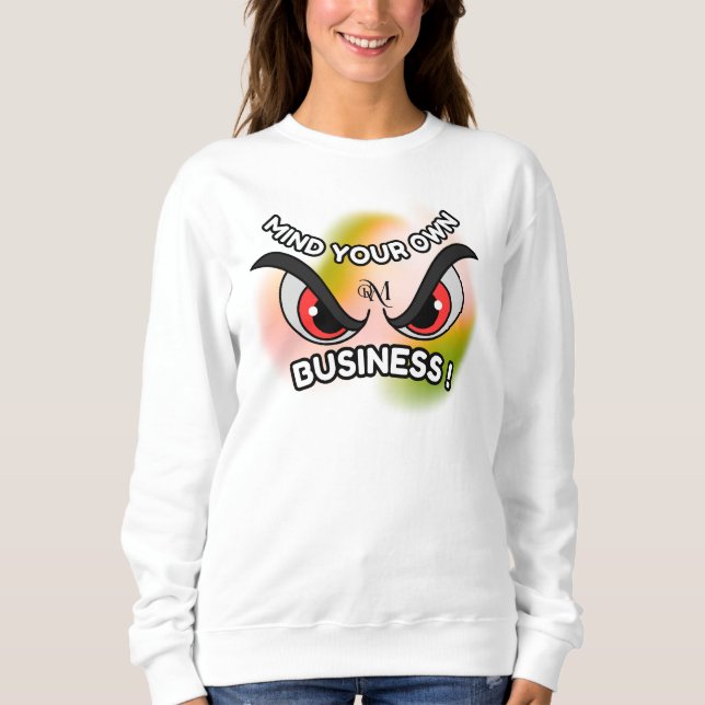 Svettskjorta: Må din egen (vit). T Shirt (Framsida)