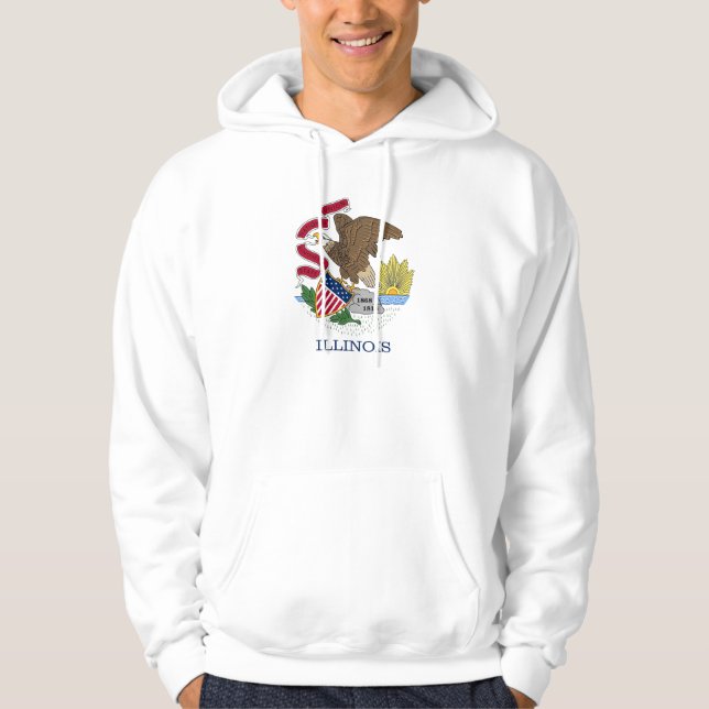 Svettskjorta med amerikansk flagga hoodie (Framsida)