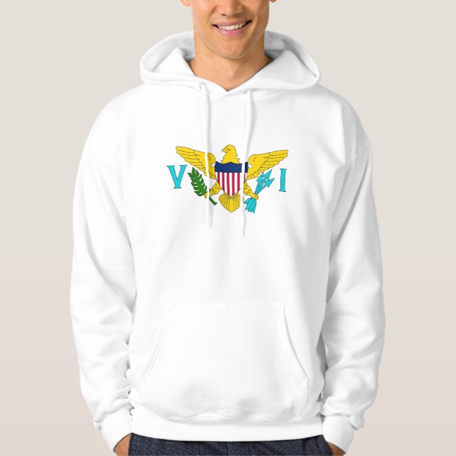 Svettskjorta med amerikansk flagga sweatshirt (Framsida)