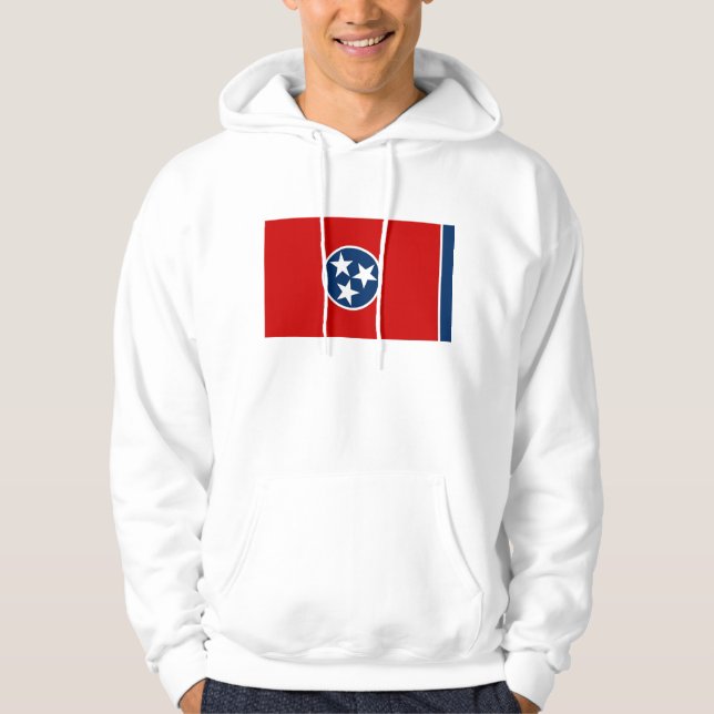 Svettskjorta med amerikansk flagga sweatshirt med luva (Framsida)