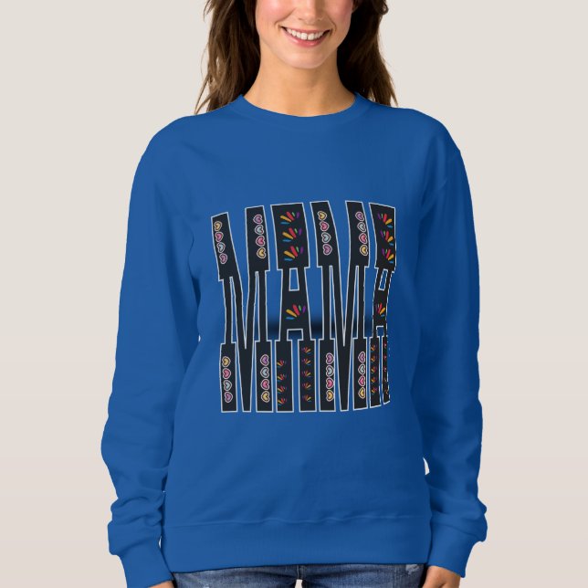 Svettskjorta med elegant "MAMMA" - Minimalistisk d T Shirt (Framsida)