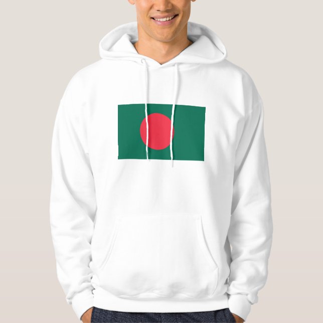 Svettskjorta med Flagga av Bangladesh Hoodie (Framsida)