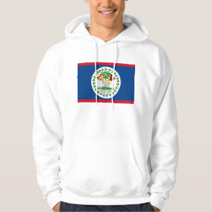 Svettskjorta med Flagga av Belize Tröja Med Luva