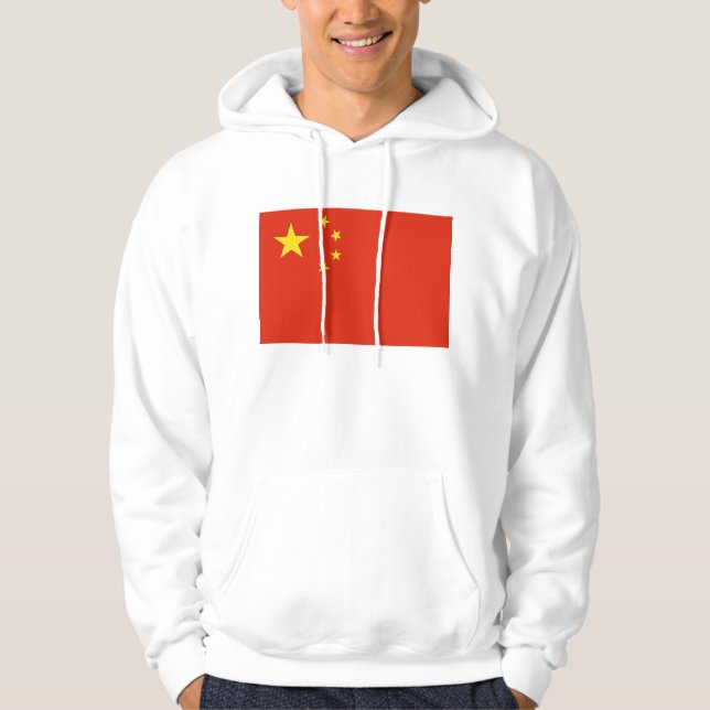 Svettskjorta med Flagga av China Hoodie (Framsida)