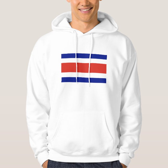 Svettskjorta med Flagga av Costa Rica Hoodie (Framsida)