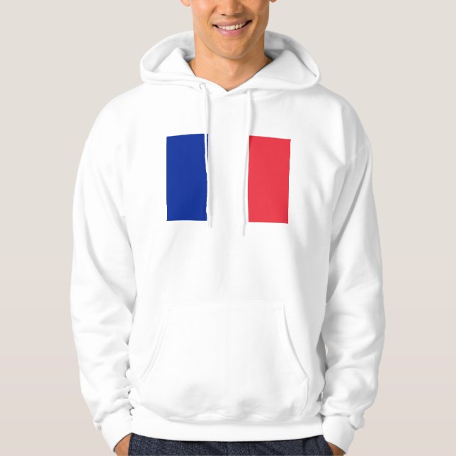 Svettskjorta med Flagga av Frankrike Hoodie (Framsida)