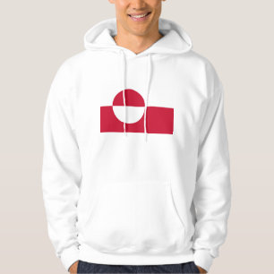 Svettskjorta med Flagga av Grönland Hoodie