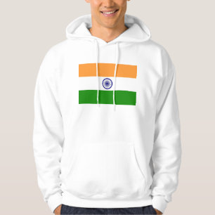 Svettskjorta med Flagga av Indien Hoodie