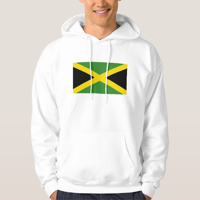Svettskjorta med Flagga av Jamaica Sweatshirt Med Luva (Framsida)
