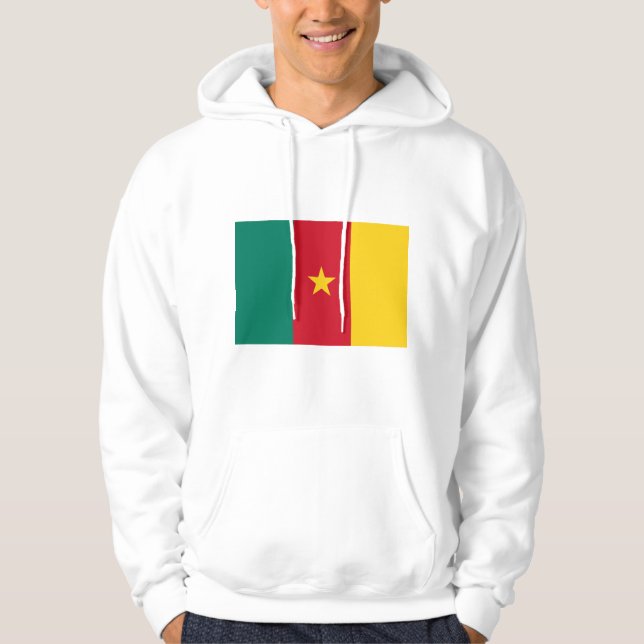 Svettskjorta med Flagga av Kamerun Hoodie (Framsida)