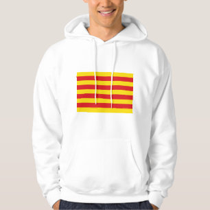 Svettskjorta med Flagga av Katalonien Hoodie