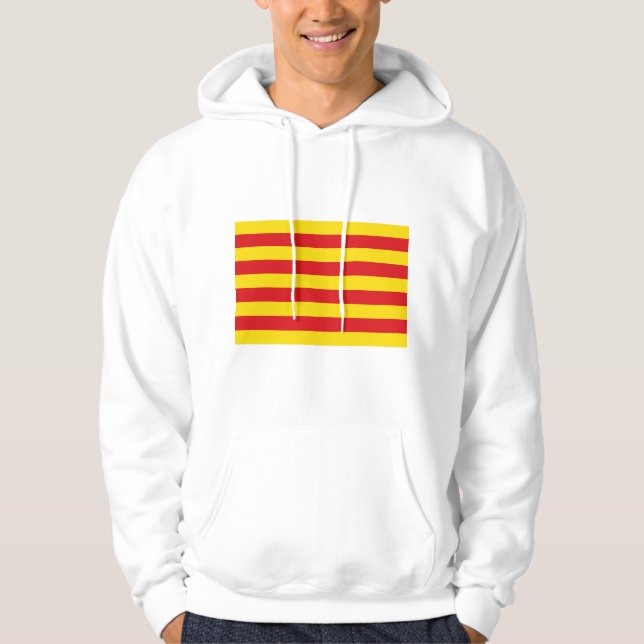 Svettskjorta med Flagga av Katalonien Hoodie (Framsida)