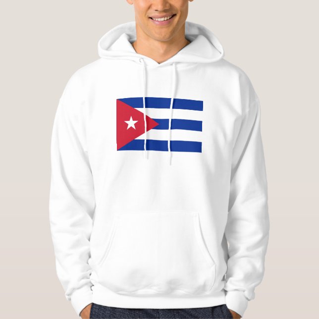 Svettskjorta med Flagga av Kuba Tröja Med Luva (Framsida)