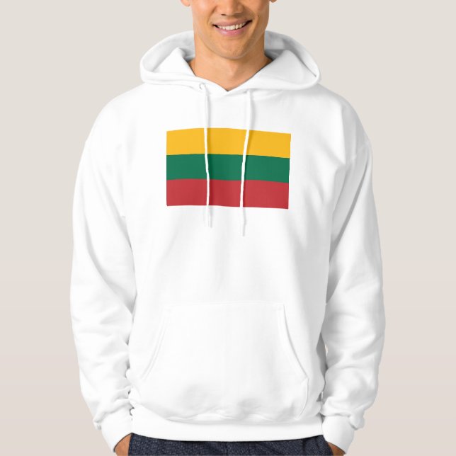 Svettskjorta med Flagga av Litauen Hoodie (Framsida)