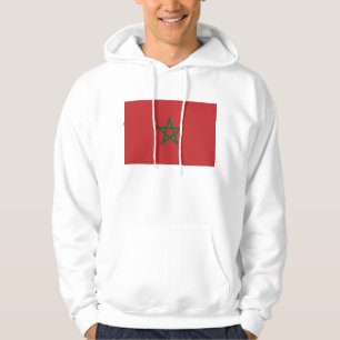 Svettskjorta med Flagga av Marocko Hoodie