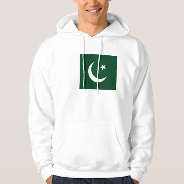 Svettskjorta med Flagga av Pakistan Hoodie (Framsida)