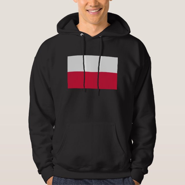Svettskjorta med Flagga av Polen Munkjacka (Framsida)