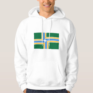 Svettskjorta med Flagga av Portland, USA Hoodie