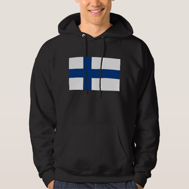 Svettskjorta med Flagga från Finland Hoodie (Framsida)