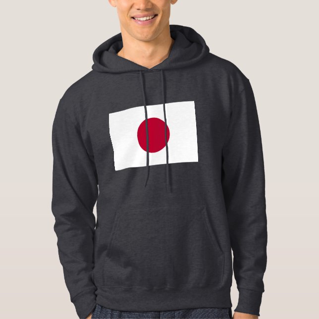 Svettskjorta med Flagga från Japan Sweatshirt Med Luva (Framsida)
