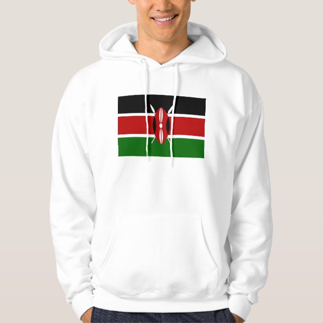 Svettskjorta med Flagga från Kenya Hoodie (Framsida)