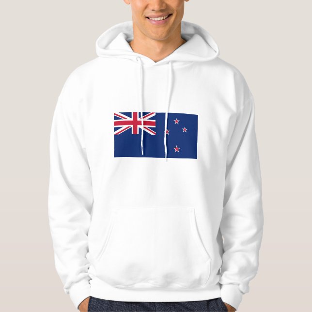 Svettskjorta med Flagga från Nya Zeeland Hoodie (Framsida)