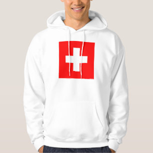Svettskjorta med Flagga från Schweiz Munkjacka